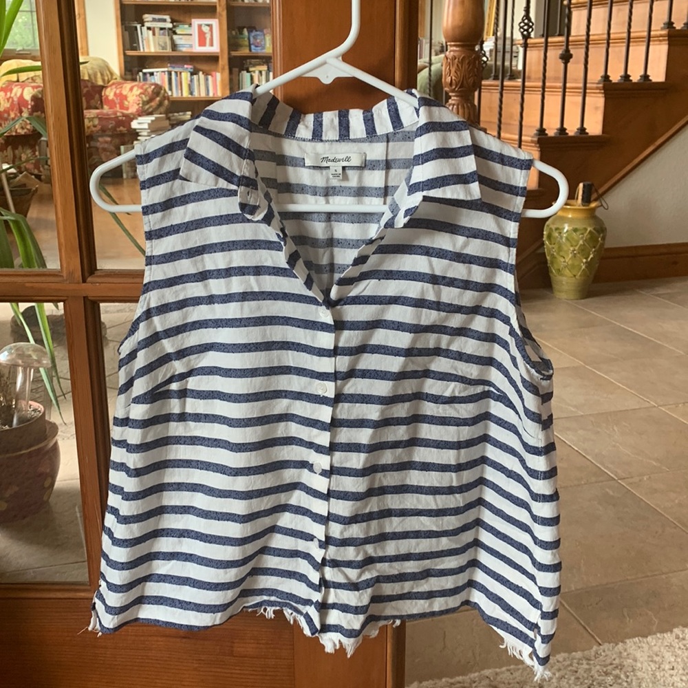 Madewell striped crop top